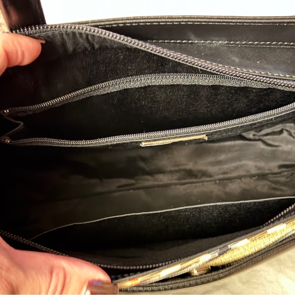 Authentic vintage BURBERRY Handbag leather black - Picture 10 of 12